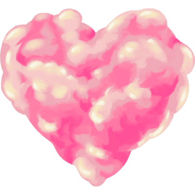 bright pink cloud heart