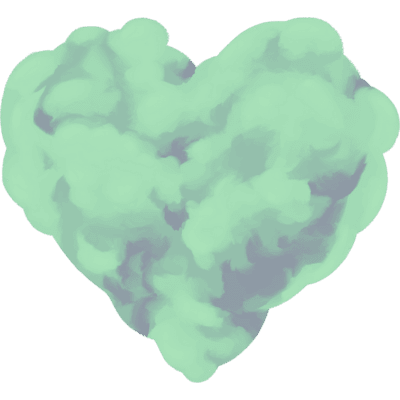 green cloud heart