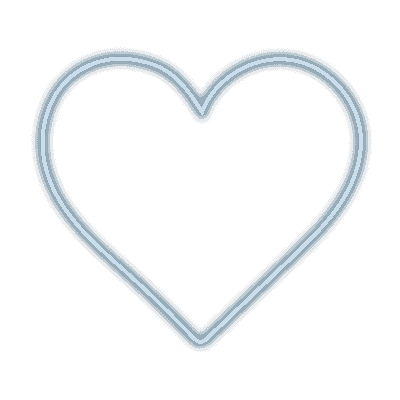 light blue glow heart