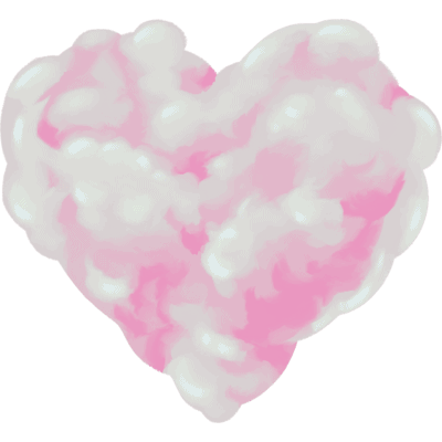 light pink cloud heart