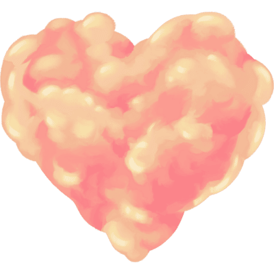 orange cloud heart