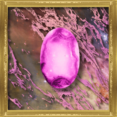 pink infinity stone with gold frame