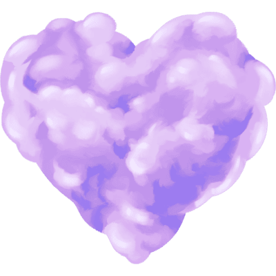 purple cloud heart