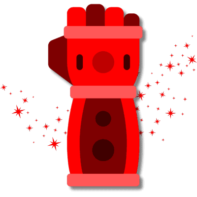 red infinity gauntlet with stars