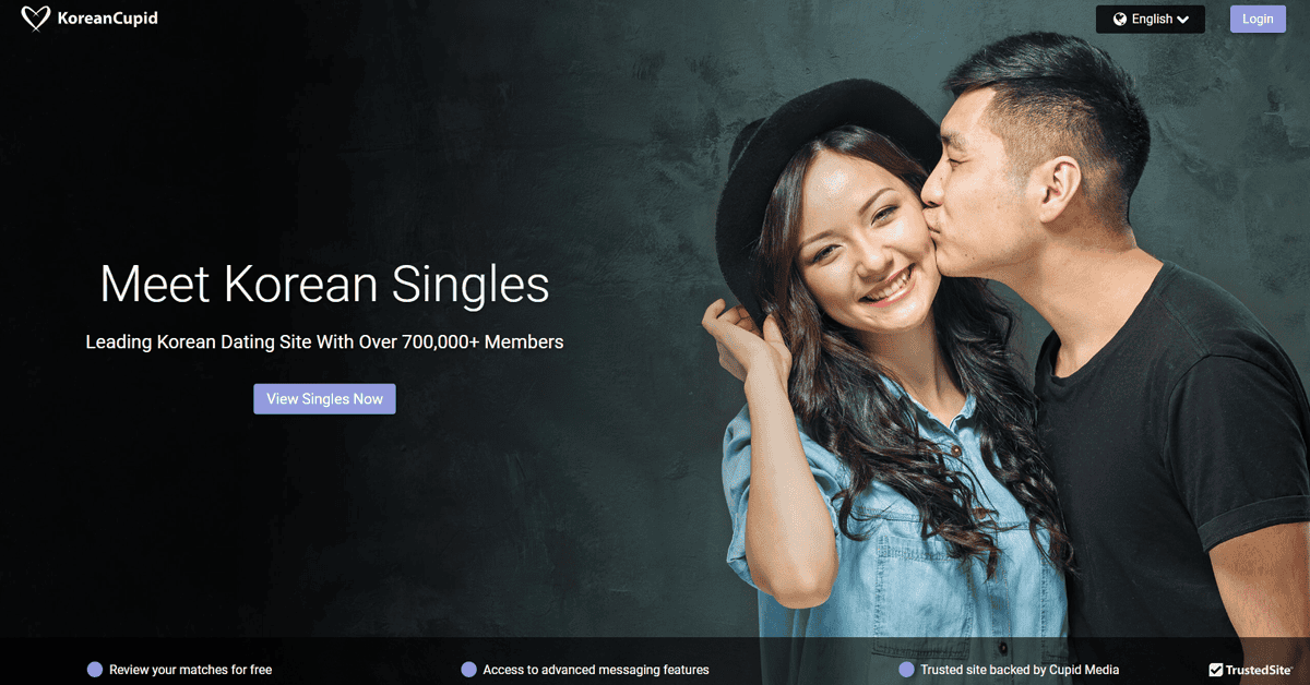 KoreanCupid Homepage Screenshot