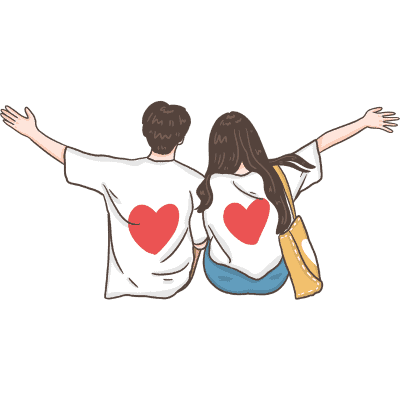 couple wearing matching shirts
