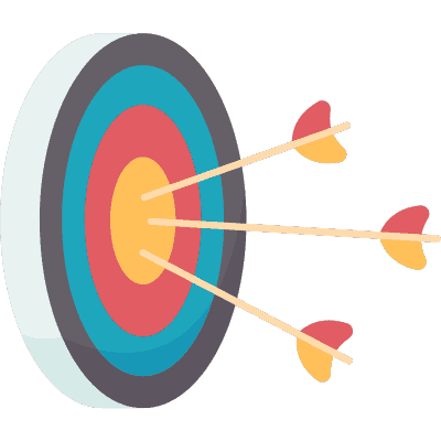 arrows hitting bullseye