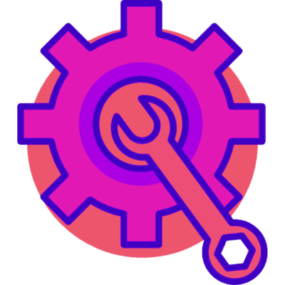 cog and wrench graphic