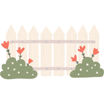 fence with flowers