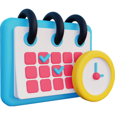 calendar with clock