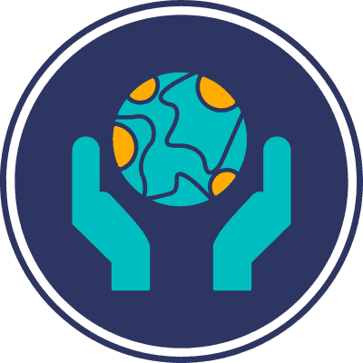 earth in hands icon