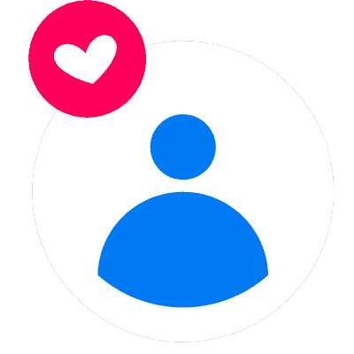 profile icon with heart