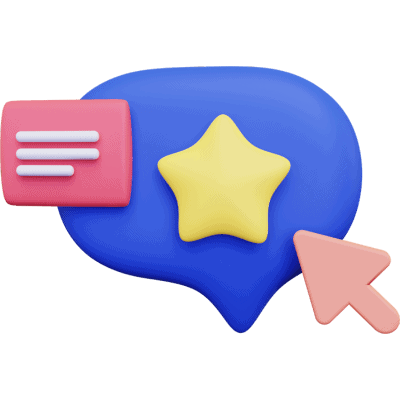 speech bubble with star