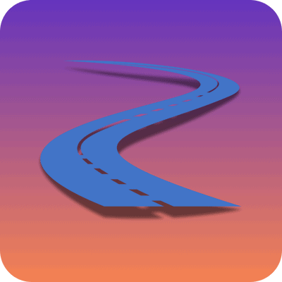 winding road icon