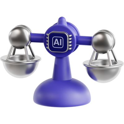 3d ai balance icon