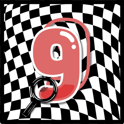 checkered magnifying glass 9