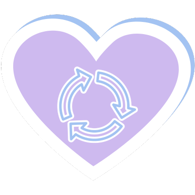 heart with circle of arrows icon