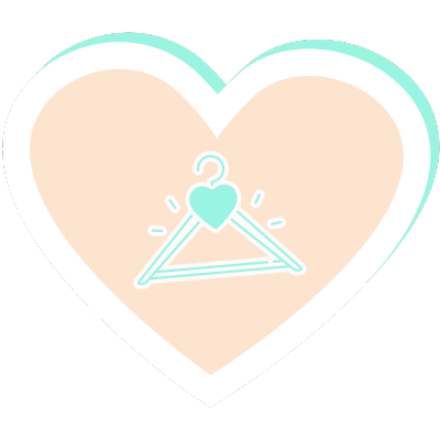 heart with clothing hanger icon