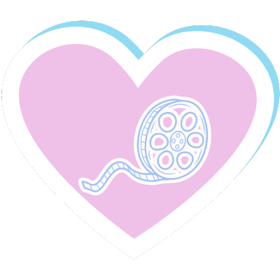 heart with film reel icon