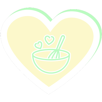 heart with mixing bowl icon