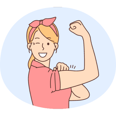 woman flexing arm