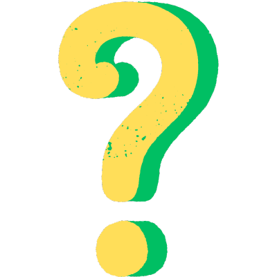 yellow and green question mark