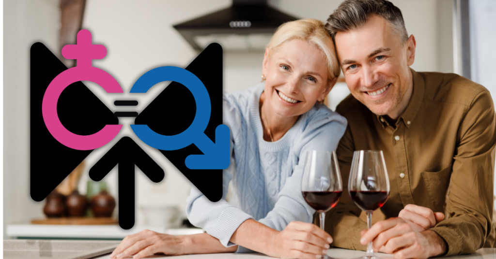 man and woman having glass of wine