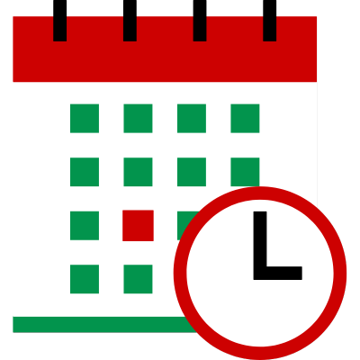 calendar with clock