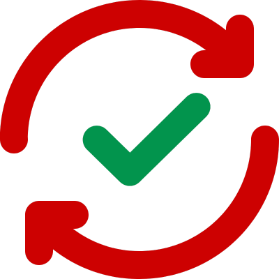 checkmark with arrows