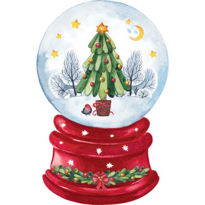 christmas tree snowglobe