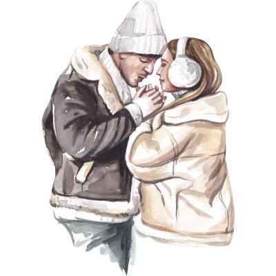 couple in the winter