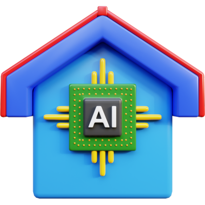 ai chip shaped like house