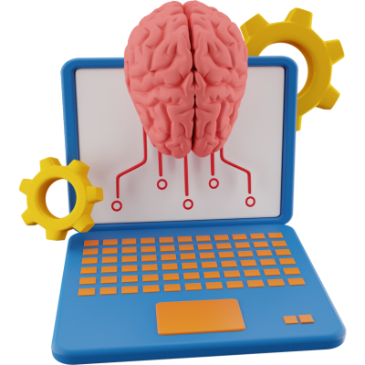 brain on computer