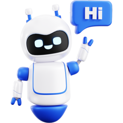 robot saying hi